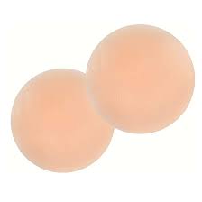 TrendyTrolley Nipple Covers for Women - Sticky Adhesive Silicone Pasties - Reusable Pasty Nipple Cover (1 Pair) Beige